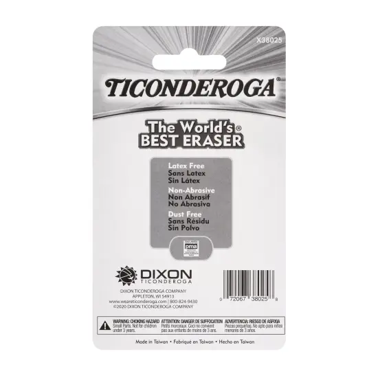 Wedge Cap Erasers, White, 25 Per Pack, 12 Packs {4}