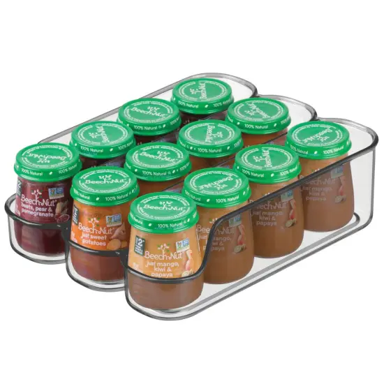 mDesign Small Plastic Baby Food Storage Bin, 3 Compartments {3}