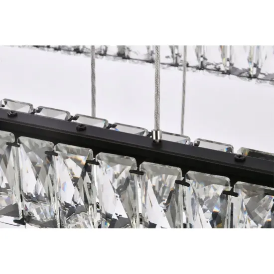 Monroe 50 inch LED double rectangle pendant in black {6}