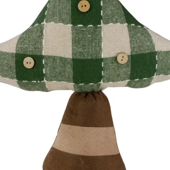 Northlight Country Buffalo Plaid Christmas Tree with Star Topper - 30" - Tan and Green {7}