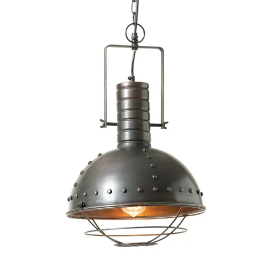 Irvins Country Tinware Warehouse Dome Light Pendant Black {1}