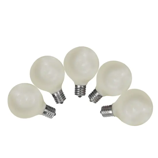 Northlight Pearl Finish G50 Globe Christmas Replacement Bulbs - White - 10ct {3}
