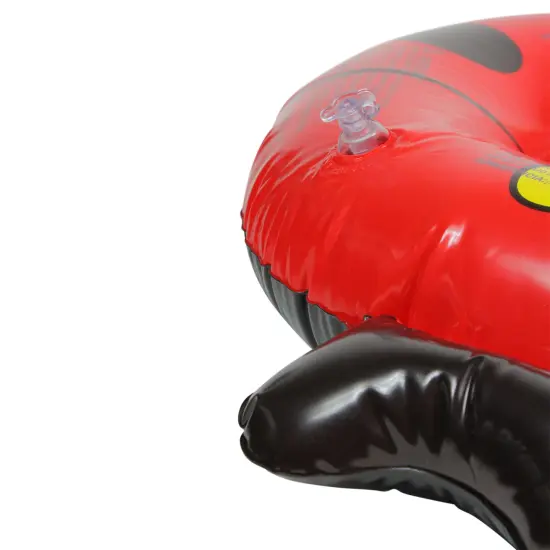 Swim Central 24" Inflatable Red and Black Ladybug Swim Ring Tube Pool Float {4}