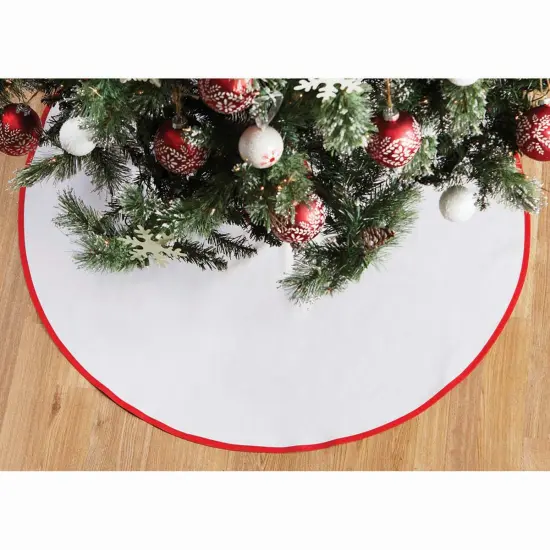 HerrschnersWhite Tree Skirt Fabric Blank Multi {1}