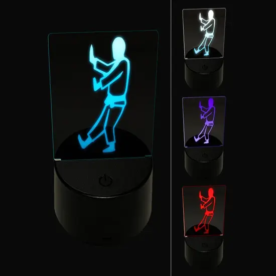 Kung Fu Martial Arts Tai Chi Stance Karate Gi 3D Illusion LED Night Light Sign Nightstand Desk Lamp {1}