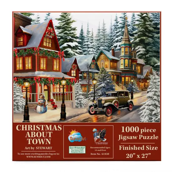 Sunsout Christmas About Town 1000 pc Jigsaw Puzzle 61830 {4}