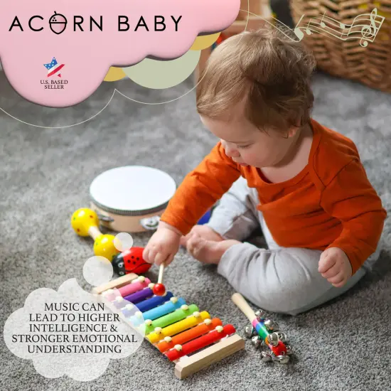 Acorn Baby Music Instrument Set - Toy Musical Instruments 28pc Percussion Set {2}