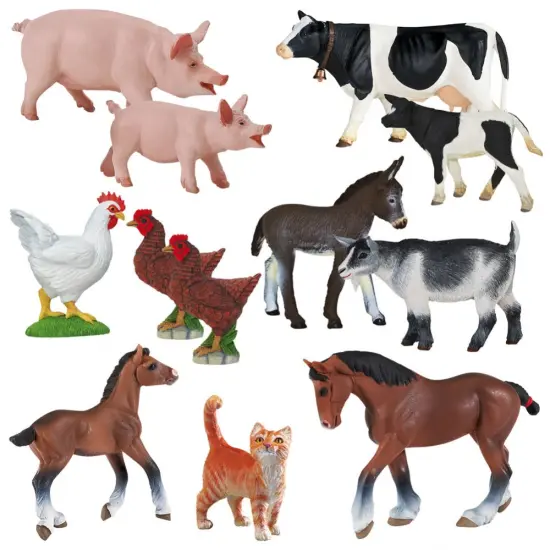 Kaplan Early Learning Company Animals On the Farm Set - 12 Piece Set {1}