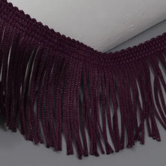 2" Chainette Fringe Trim, Polyester, Decorative, Versatile for Costumes | 10 yard cut Grape {4}