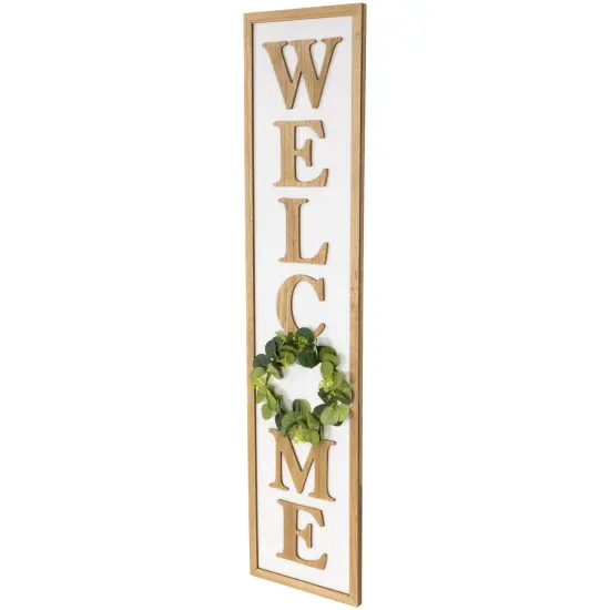 Northlight "Welcome" Wooden Framed Outdoor Porch Sign- 40" Brown {5}