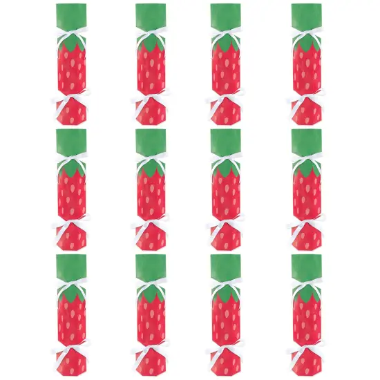 Big Dot of Happiness Berry Sweet Strawberry - No Snap Fruit Themed Birthday Party or Baby Shower Party Table Favors - DIY Cracker Boxes - Set of 12 {7}