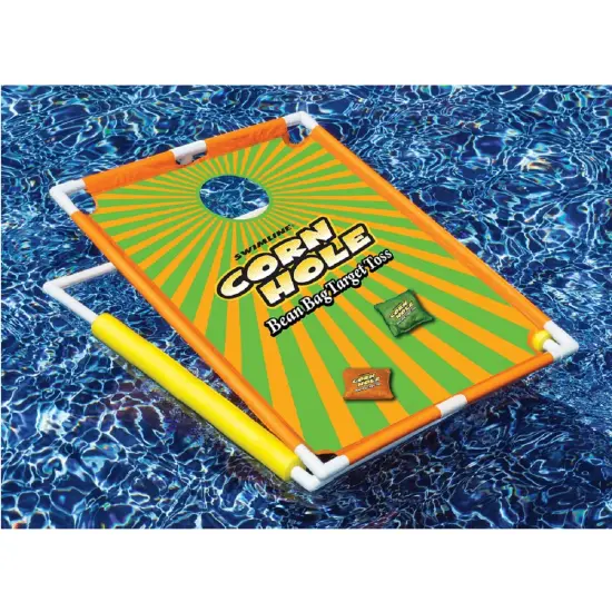 Swim Central 36" Orange and Green Floating Bean Bag Target Toss Swimming Pool Game {3}