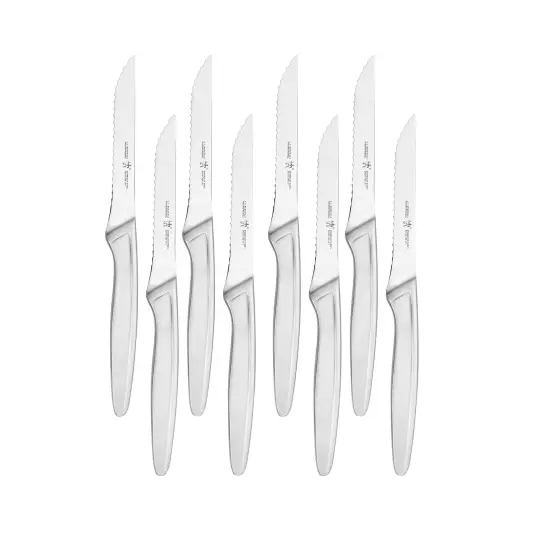 Henckels 8-pc Stainless Steel Serrated Steak Knife Set {1}