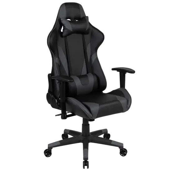 Emma and Oliver Z200 Gaming Chair Racing Office Ergonomic Computer PC Chair with Reclining Back Gray {1}