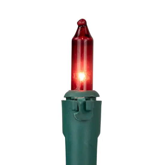 Northlight Mini Incandescent Christmas Lights -Red and Clear - 20.25' Green Wire - 100ct {5}