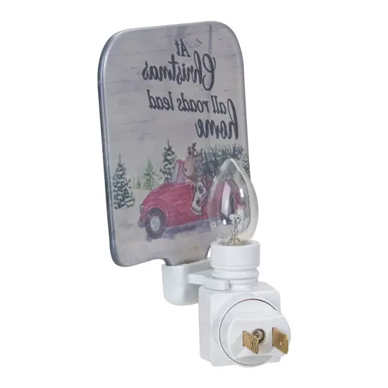 Northlight At Christmas, All Roads Lead Home Glass Night Light - 4" Red {5}