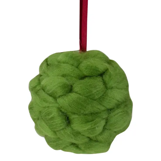 Northlight 4.25" Green Yarn Ball Hanging Christmas Ornament {3}