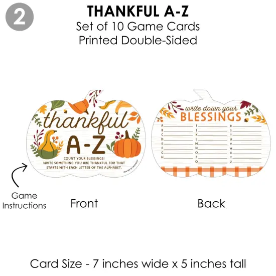 Big Dot of Happiness Fall Friends Thanksgiving - 4 Friendsgiving Party Games - 10 Cards Each - Gamerific Bundle {7}