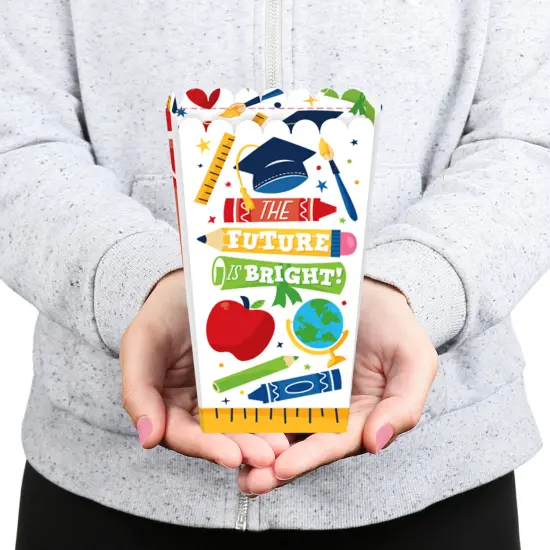 Big Dot of Happiness Elementary Grad - Kids Graduation Party Favor Popcorn Treat Boxes - Set of 12 {6}