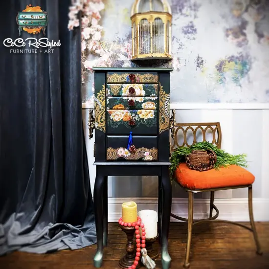 Redesign With Prima Decor Transfers - Cece Pheasants & Peonies - total sheet size 24"x 35" , cut into 2 sheets 655350657130 {2}