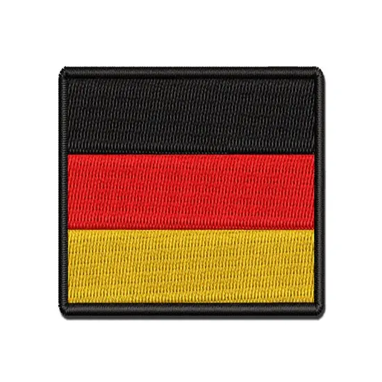 Germany Flag German Multi-Color Embroidered Iron-On or Hook & Loop Patch Applique {1}