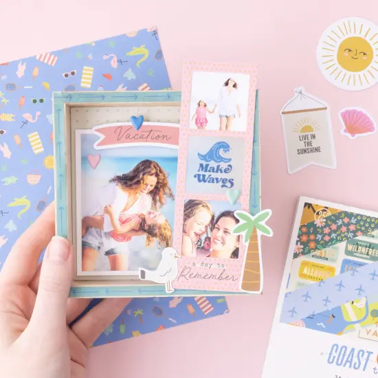 American Crafts Single-Sided Paper Pad 6"X8" 36/Pkg-Gold Foil, Coast-to-Coast {4}