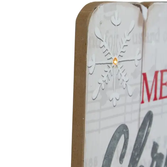 Northlight 19" Lighted Snowmen 'Merry Christmas' Wall Decor White {4}