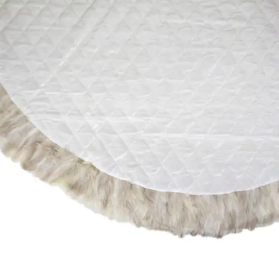 Northlight 48" Beige and Ivory Contemporary Christmas Tree Skirt {4}