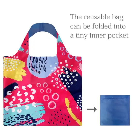 Wrapables AllyBag Collection Reusable Shopping Bag Bright Retro {6}