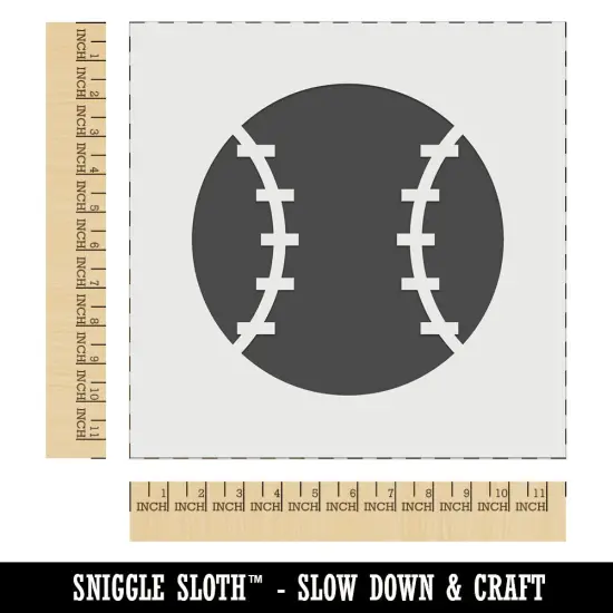 Baseball Cartoon Wall Cookie DIY Craft Reusable Stencil {1}