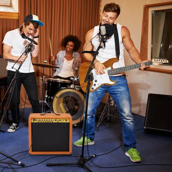 LyxPro Electric Guitar Amp, 60 Watt Portable Amplifier Mahogany {6}