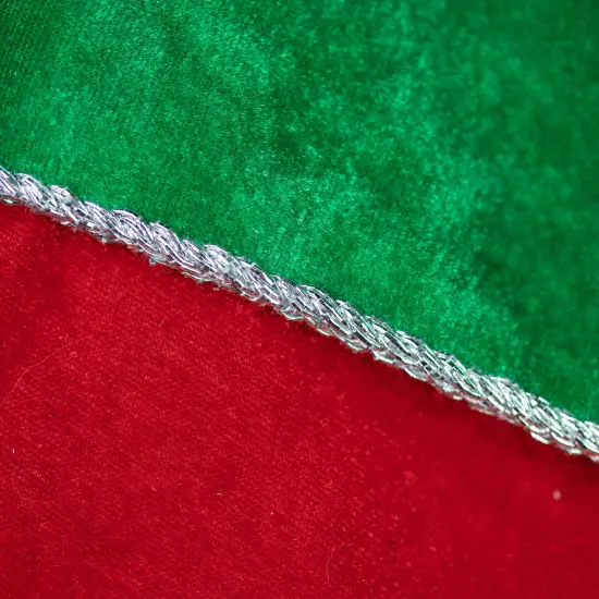 Northlight 20" Red Velveteen Sequined Christmas Tree Stocking with Green Cuff {6}