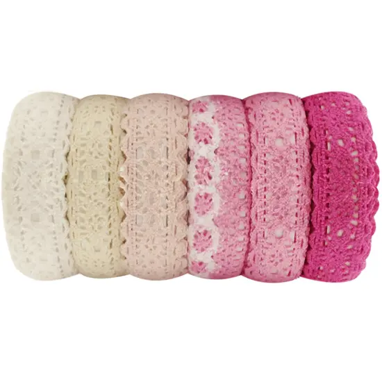 Wrapables Colorful Decorative Lace Tape Collection (set of 6) GRP5 {1}