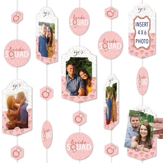 Big Dot of Happiness Bride Squad - Rose Gold Bridal Shower or Bachelorette Party Vertical Photo Garland 35 Pieces {1}