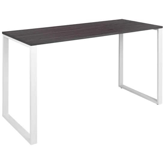 Merrick Lane Corbin 55" Computer Desk with Open Metal Frame Rustic Gray {1}