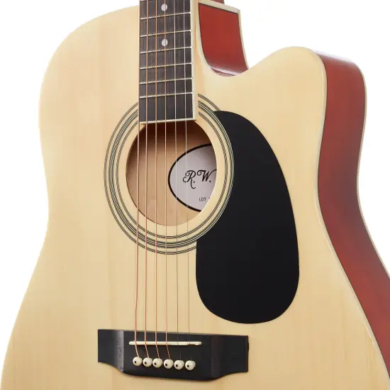 Jameson Guitars Full Size Thinline Acoustic Electric Guitar with Free Gig Bag Case & Picks {4}