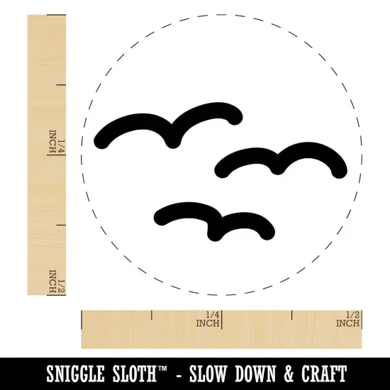 Simple Seagulls Birds Self-Inking Rubber Stamp for Stamping Crafting Planners UV {1}