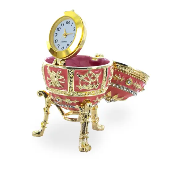 Pink Enamel Royal Inspired Imperial Easter Egg with Surprise {4}
