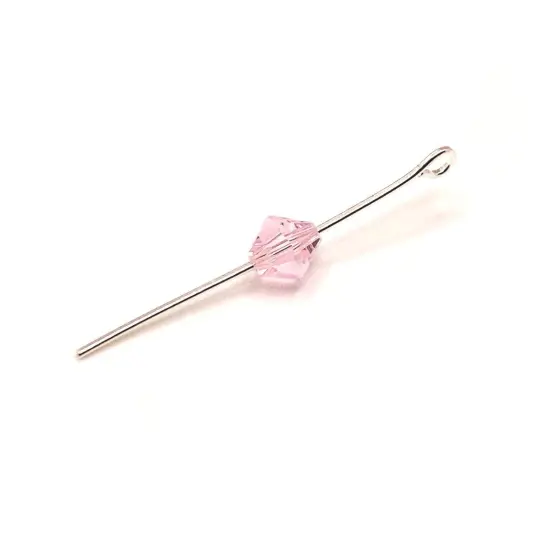 4, 20 or 50 Pieces: 6 mm Bicone Pink Imitation Crystal June Birthstone Beads {3}