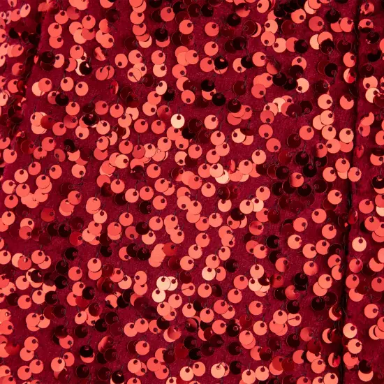 Northlight 26" Red Sequins Hexagonal Christmas Tree Collar {6}