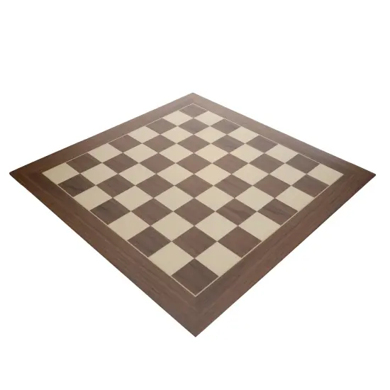 WE Games Deluxe Walnut and Sycamore Wooden Chess Board - 21.75 inches {4}
