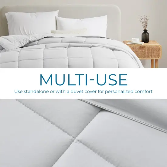 Nestl Down Alternative Comforter Light Grey {3}