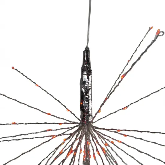 Northlight 20" LED Lighted Firework Silver Branch Hanging Decor - Red {3}