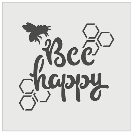 Bee Be Happy Honeycomb Wall Cookie DIY Craft Reusable Stencil {7}