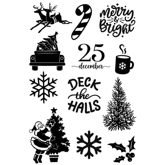 Simple Vintage Dear Santa Photopolymer Clear Stamps {2}