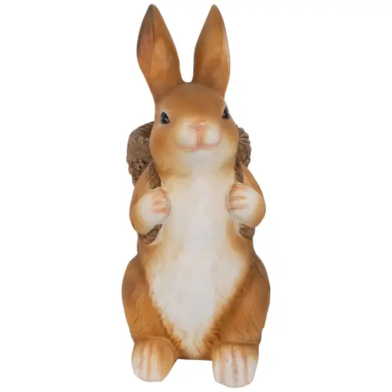 Northlight Standing Bunny Carrying a Basket Outdoor Garden Statue - 16.75" Brown {1}