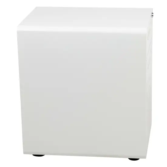 Emma and Oliver Ergonomic 3-Drawer Mobile Locking Filing Cabinet Storage Organizer White {5}