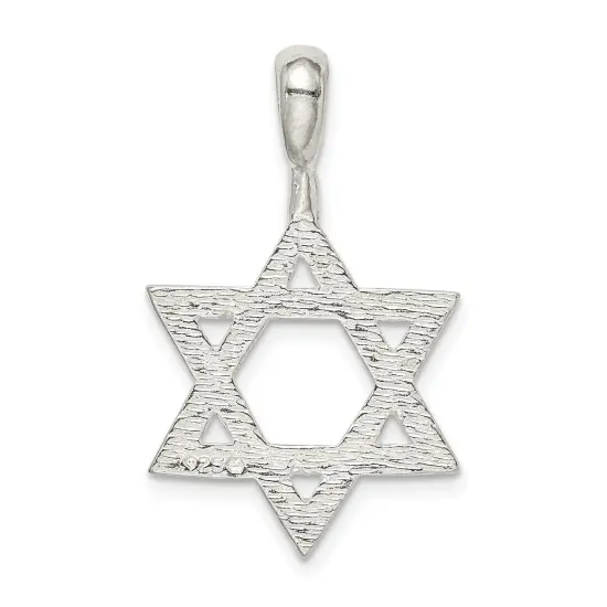 Sterling Silver Star of David Charm Jewerly 31mm x 19mm {3}