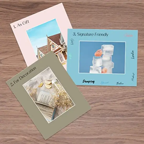 Art Picture Mat 8x10 for 5x7 Photos (Pack of 20), Assorted Colors {5}