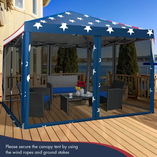 10 x 10 Feet Pop-up Canopy Tent Gazebo Canopy for Outdoor {2}